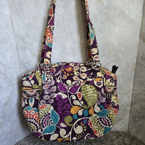 Vera Bradley Handbags - Vera Bradley Purple and Multicolor Shoulder Bag